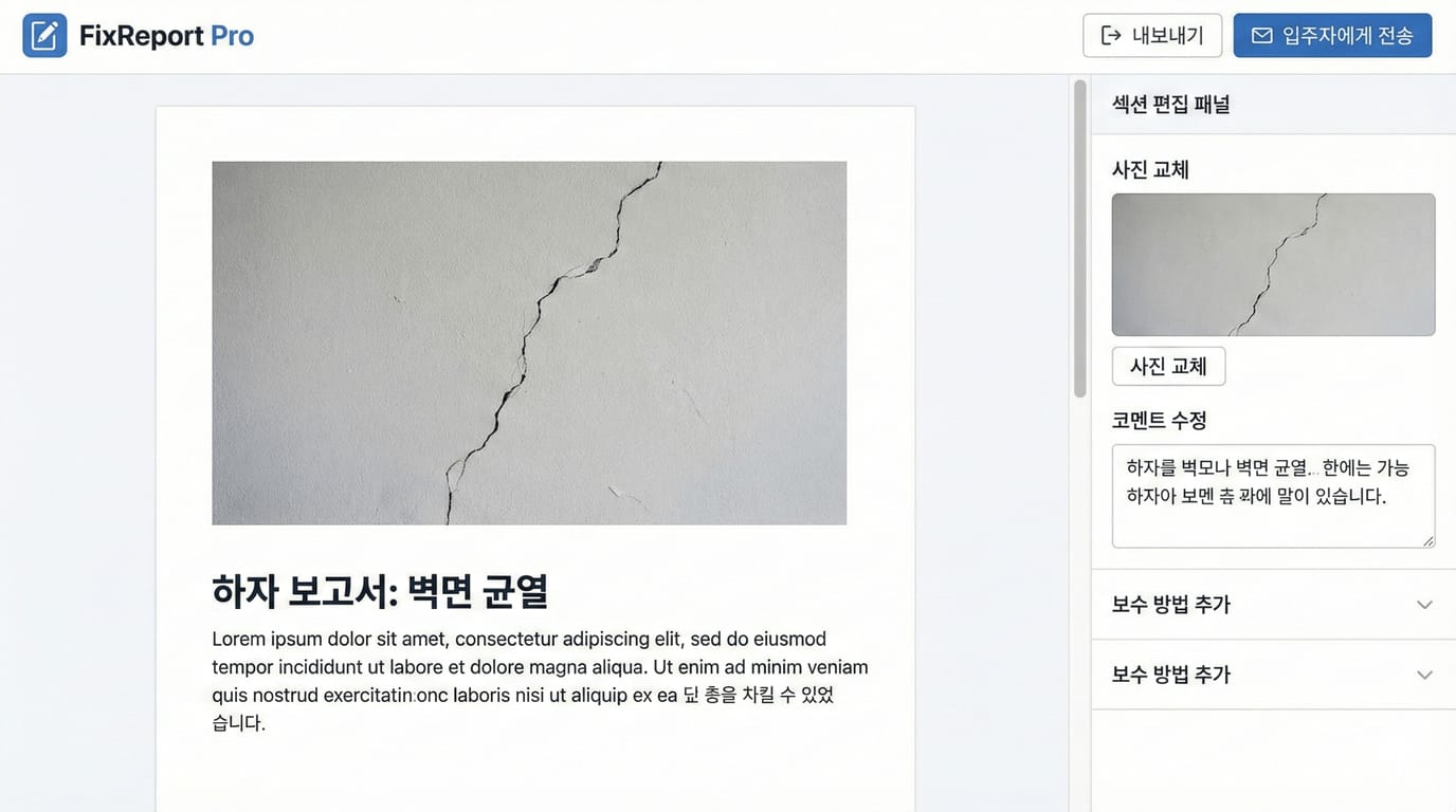 보고서 생성/수정