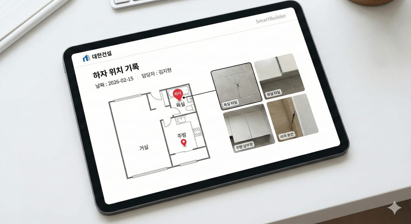 하자 위치 기록